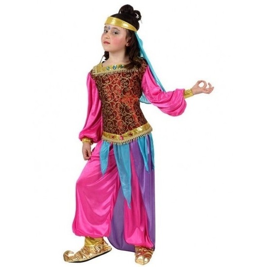 1001 nacht Arabisch kostuum Suheda roze voor meisjes 116 (5-6 jaar) -