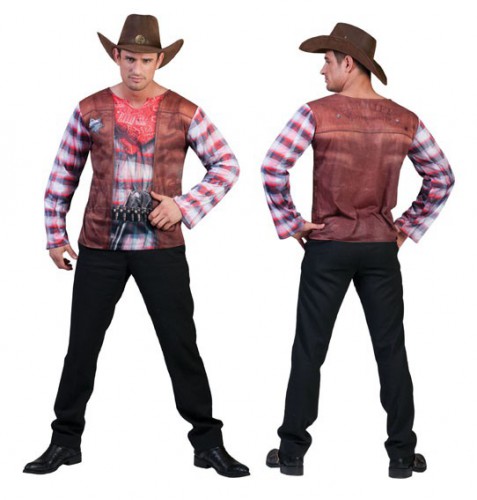 3D Cowboy shirt voor heren 52 (M) -