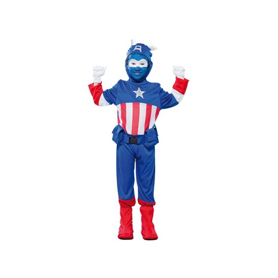 Blauwe superheld carnavalskostuum voor jongens 110-122 (4-6 jaar) -