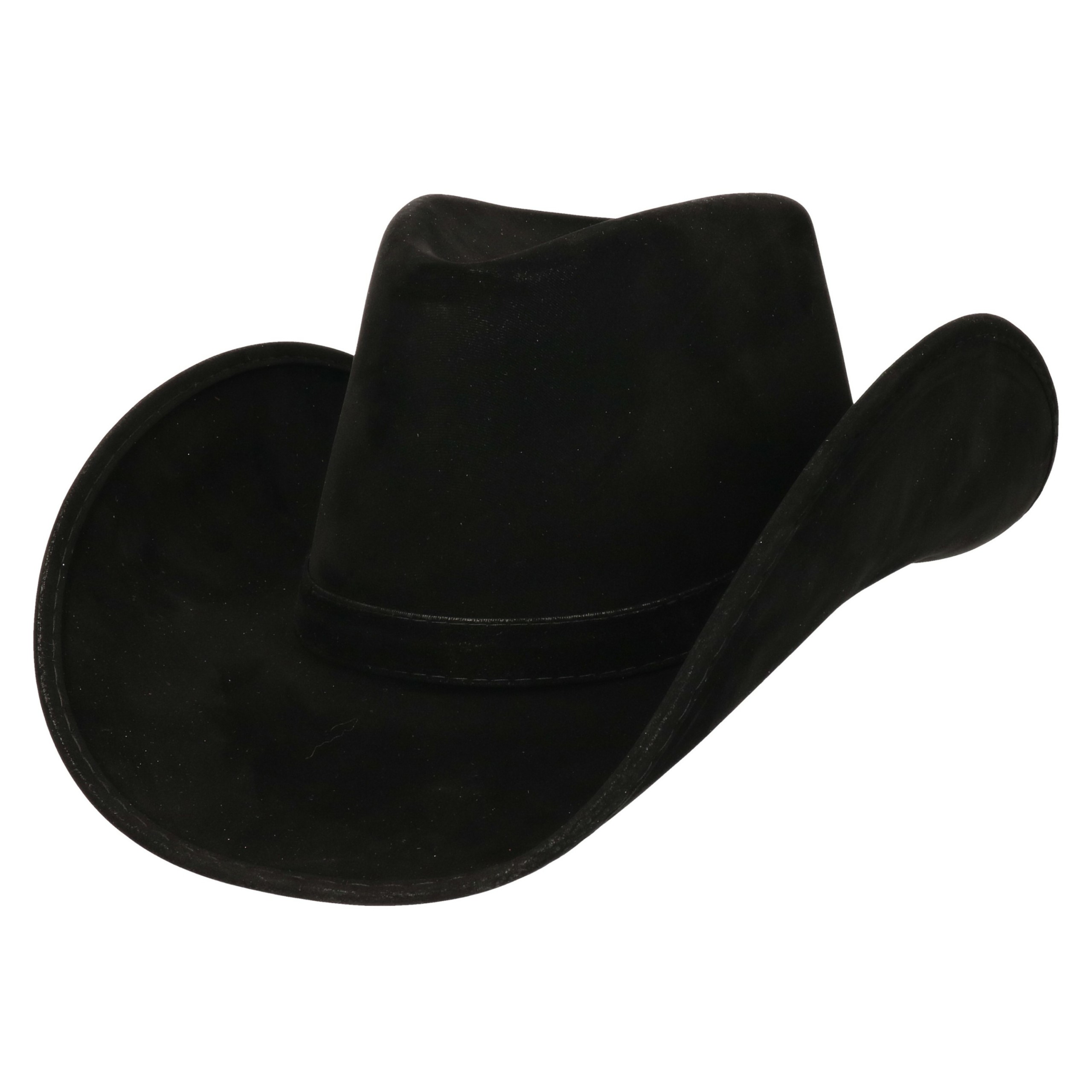 Boland Carnaval verkleed Cowboy hoed Nebraska - zwart - voor volwassenen - Western/explorer thema -