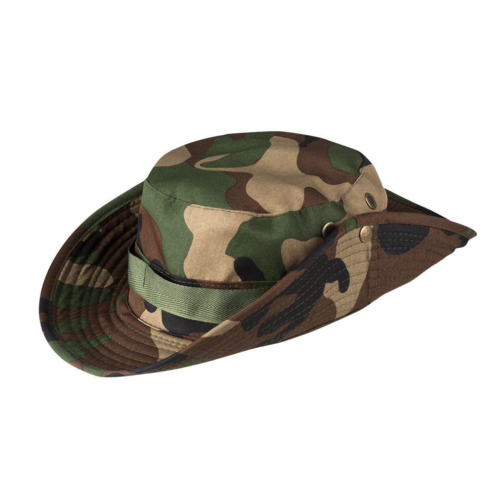 Boland Carnaval verkleed Soldaten hoed/pet - camouflage groen - volwassenen - Militairen/leger thema -