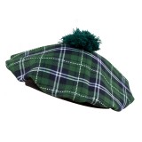 Boland Carnaval verkleed hoed/baret in Schotse ruit - groen - polyester - heren - Schotland -