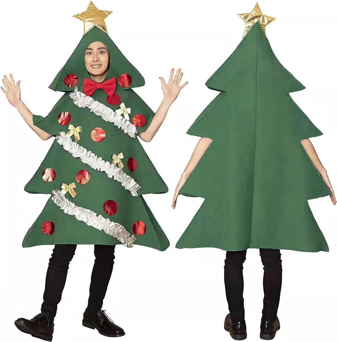 Grappige kerstoutfit - Kerstboom - Feestdagen kostuum - Carnaval - One size - Volwassenen - Unisex