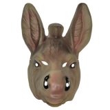 Plastic carnaval/verkleed ezel dieren masker voor volwassenen -