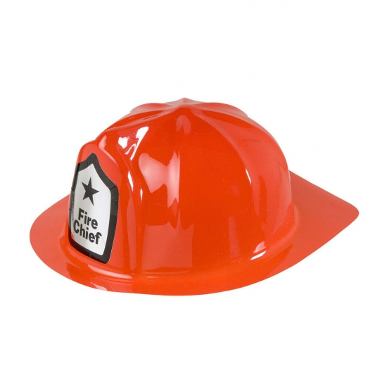 Rode brandweer verkleed helm -