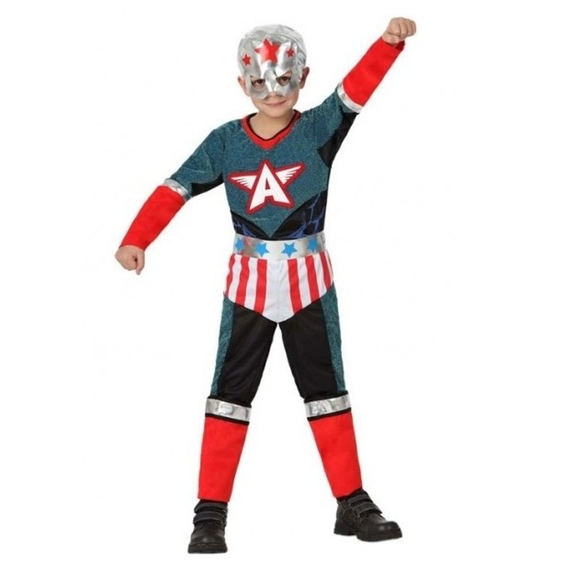 Superhelden USA pak voor jongens 140 (10-12 jaar) -