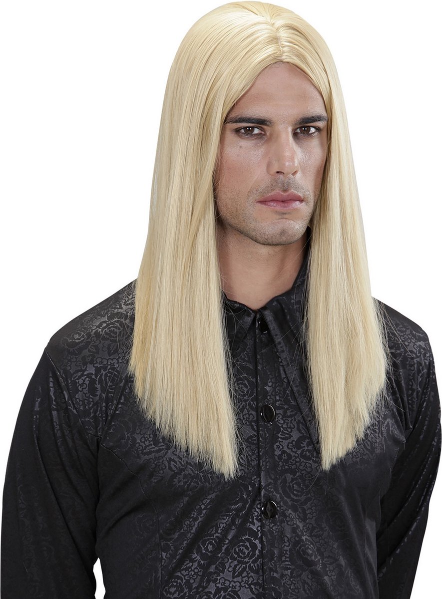 Widmann - Pruik Gothic Victor Blond - Blond - Halloween - Verkleedkleding