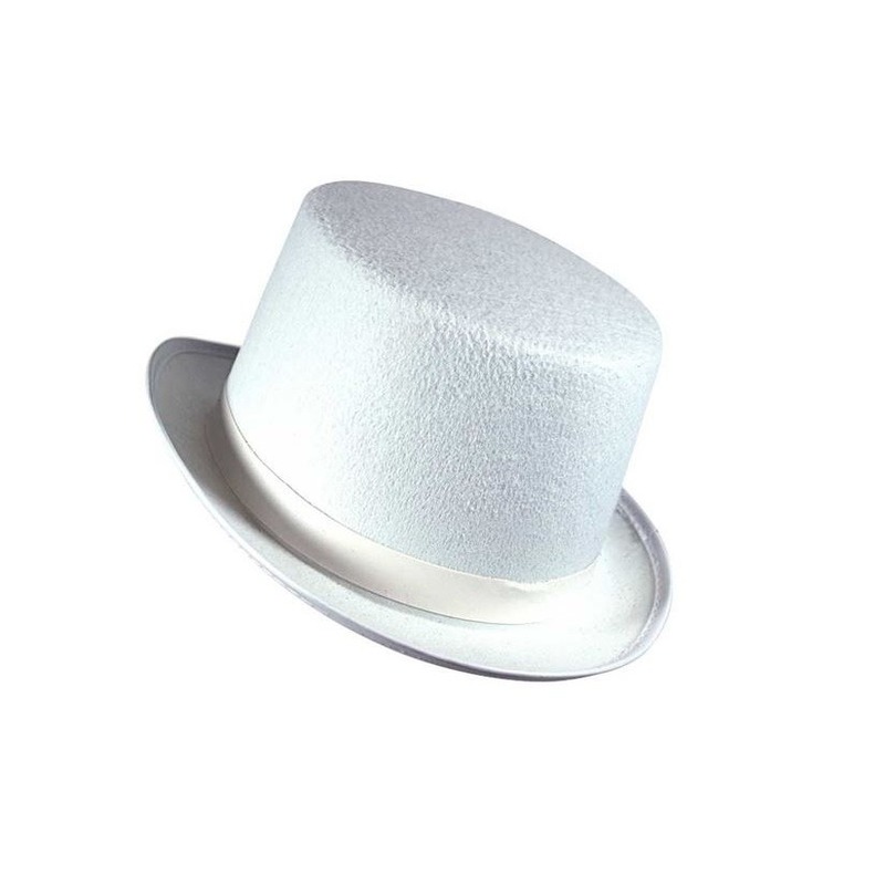 Witte hoge hoed -