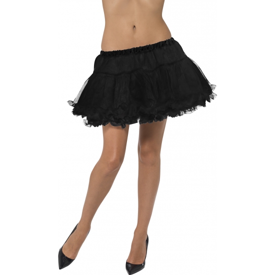Zwarte petticoats met satijnen band One size -