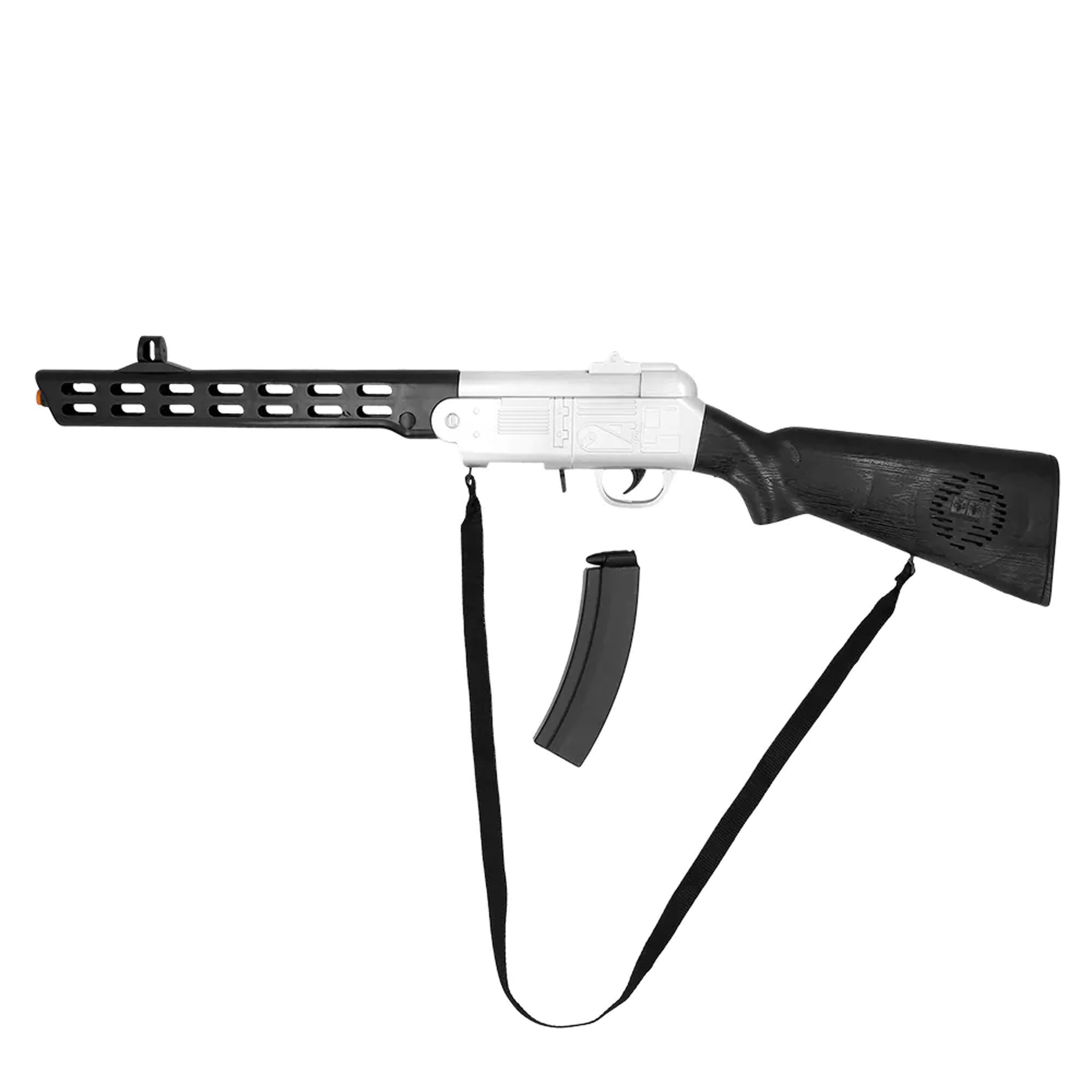 Boland Verkleed speelgoed Politie/soldaten geweer - machinegeweer - zwart - plastic - 67 cm -