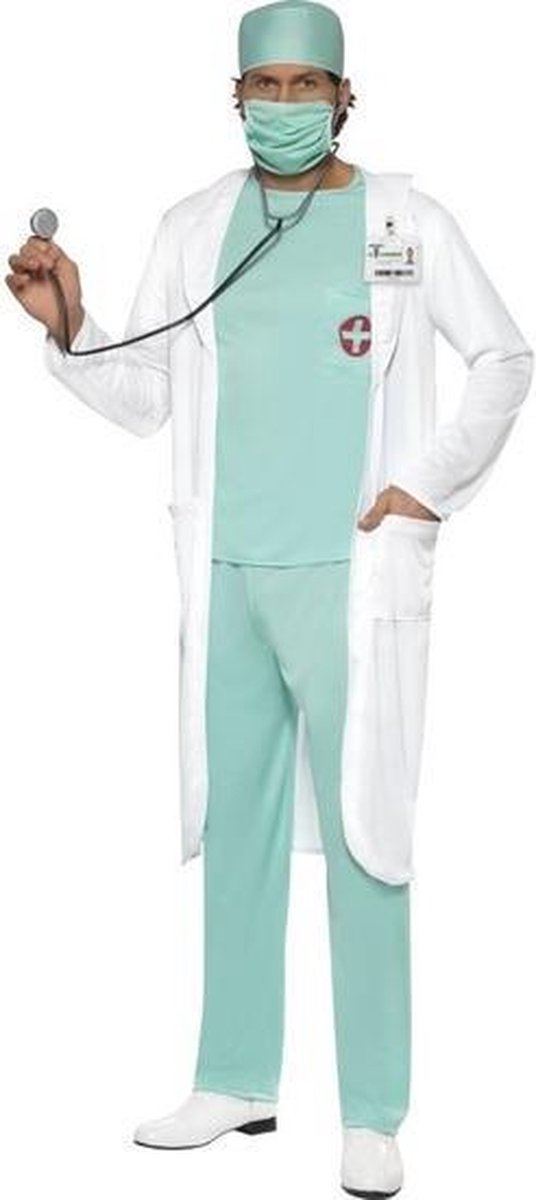 Dokter chirurg kostuum / verkleedpak met jas voor heren 52/54