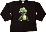 Shirt kind Krokodil - Lange mouwen - Vrolijke print - Maat 110/116