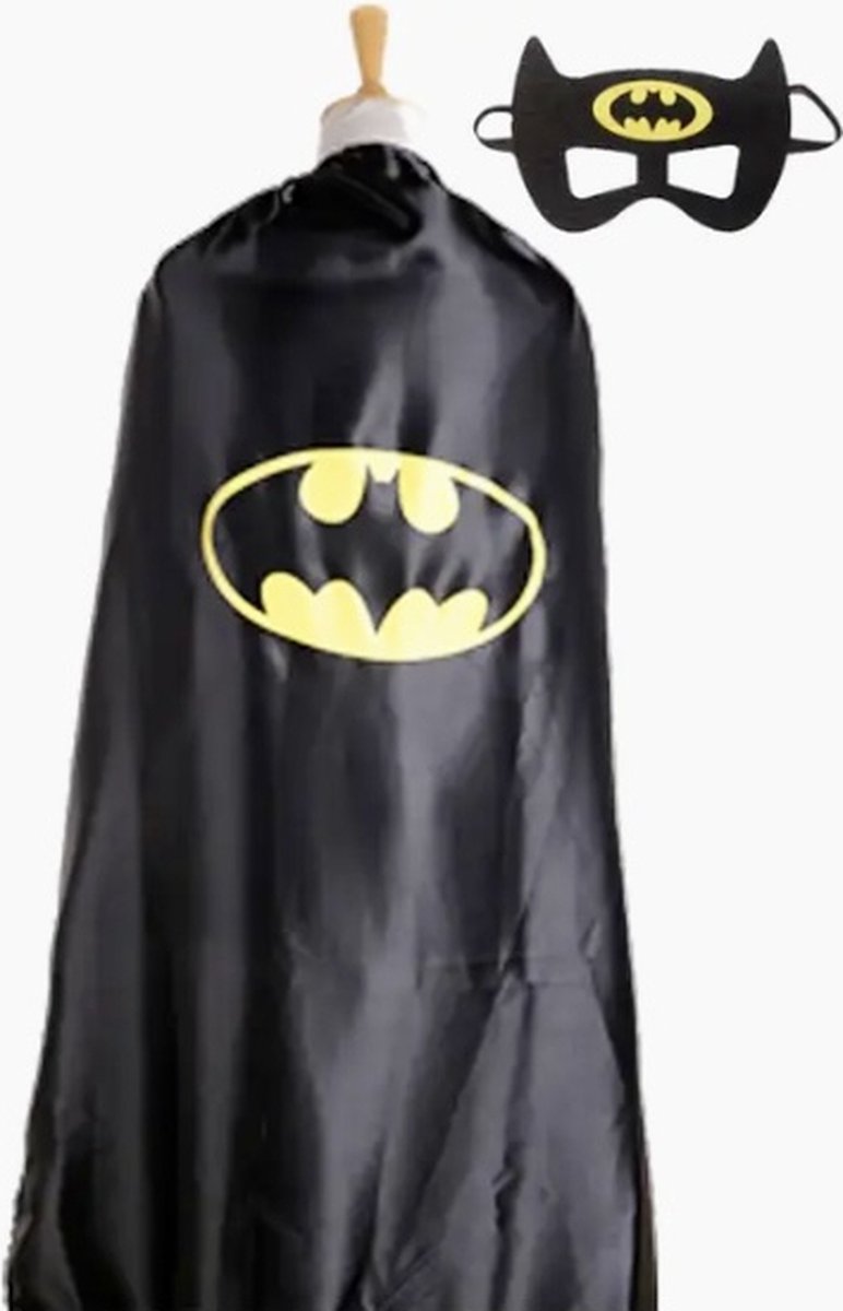 Superheld cape zwart - Volwassenen - Verkleed kleding - Superhelden mantel - Verkleedpak - Kostuum - Superhero - Superheld