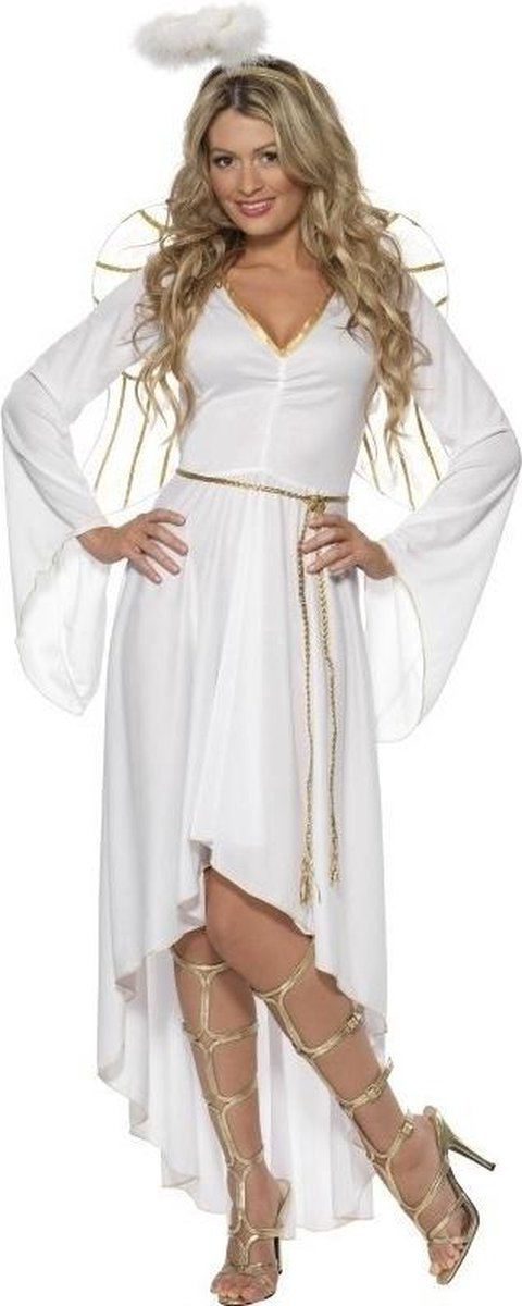 Wit engelen verkleedkleding kostuum voor dames - verkleedjurk 40/42