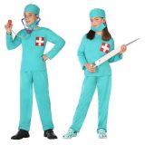 Chirurg/dokter uniform kostuum voor jongens en meisjes 128 (7-9 jaar) -