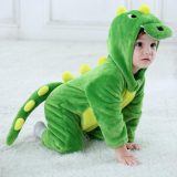 Dinosaur carnavalskleding kinderen - 2/3 jaar - Dragon Hooded Romper - lekker warm