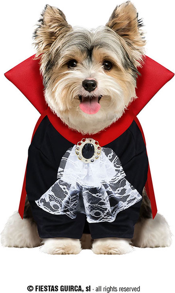 Fiestas Guirca - Vampier kostuum voor de hond (Maat M) - Halloween - Halloween accessoires - Halloween verkleden