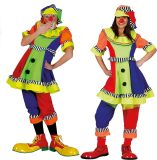 Funny Fashion - Clown & Nar Kostuum - Olaffio Clown - Vrouw - Multicolor - Maat 40-42 - Carnavalskleding - Verkleedkleding