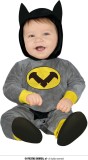Guirca - Batman & Robin Kostuum - Superheld Nachtbraker Batboy Kind Kostuum - Grijs - 12 - 18 maanden - Carnavalskleding - Verkleedkleding