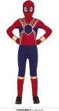 Guirca - Spiderman Kostuum - Spider Trooper Superheld Kind Kostuum - Blauw, Rood - 10 - 12 jaar - Carnavalskleding - Verkleedkleding