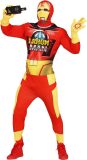 Guirca - Vrijgezellenfeest Kostuum - Superheld I Rhum - Man - Rood, Geel - Maat 52-54 - Carnavalskleding - Verkleedkleding
