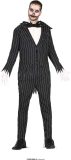 Guirca - Zombie Kostuum - Gangster Skelet Al Capani - Man - Zwart - Maat 46-48 - Halloween - Verkleedkleding
