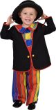 Magic By Freddy's - Clown & Nar Kostuum - Jonge Grappenmaker Clown - Jongen - Zwart, Multicolor - Maat 74 - Carnavalskleding - Verkleedkleding