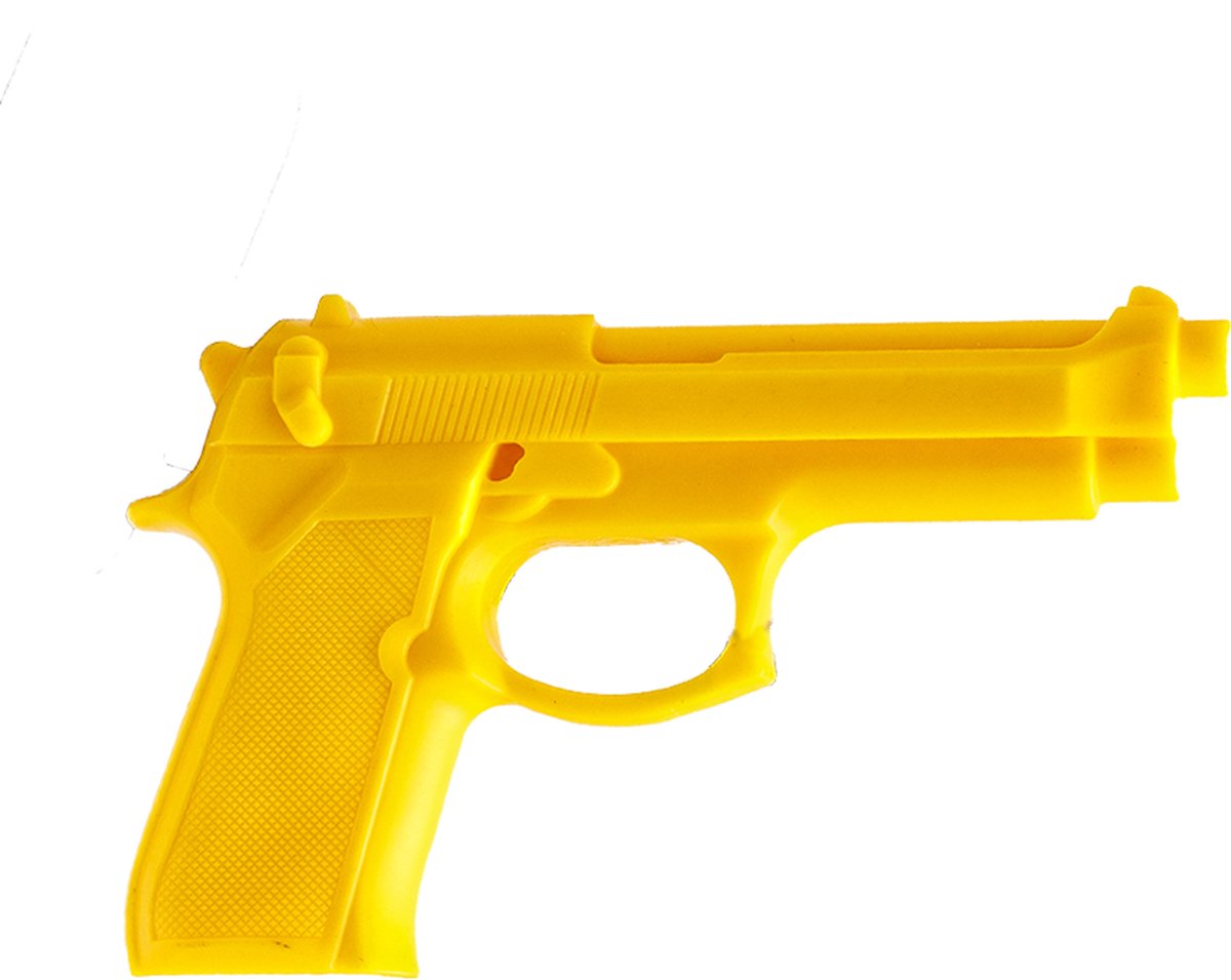 Rubberen oefen-pistool voor vechtsport | geel
