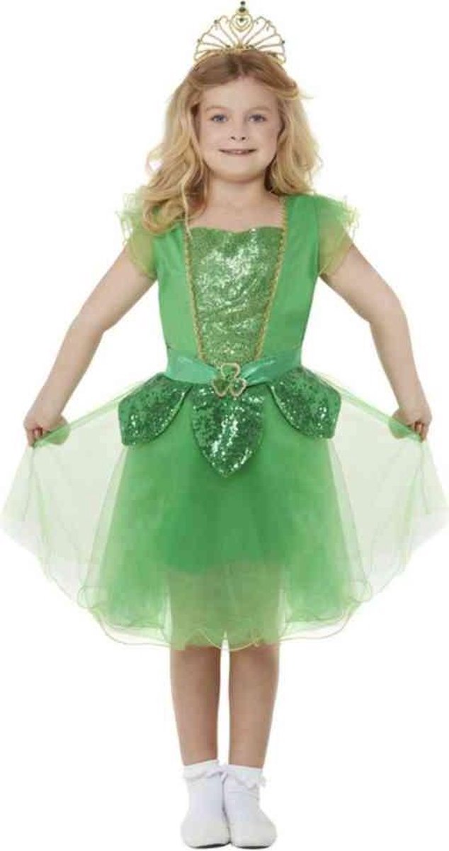 Smiffy's - Elfen Feeen & Fantasy Kostuum - St Patricks Day Fee - Meisje - Groen - Small - Carnavalskleding - Verkleedkleding