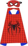 Spiderman mantel met masker voor kinderen vanaf 3 jaar - one size 70x70cm - Verkleed je als jou superheld, verkleedpartij, verjaardagfeestje, carnaval