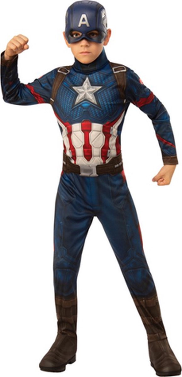 Super hero Marvel Captain America verkleedkostuum voor kinderen - maat L 130-140 cm - Carnaval, Halloween en verjaardag pak kids suit