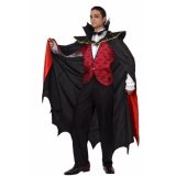 Vampier kostuum met mantel heren 50 (M) -