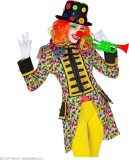 Widmann - Clown & Nar Kostuum - Confetti Boost Clown Slipjas Vrouw - Multicolor - XXL - Carnavalskleding - Verkleedkleding