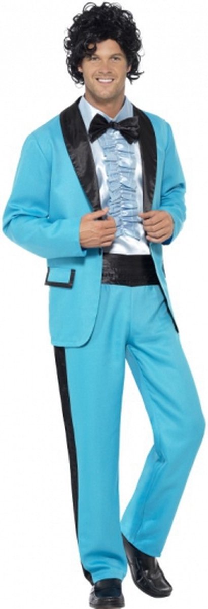Blauw jaren 80 kostuum voor heren M