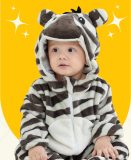 BoefieBoef Baby Onesie Dier Zebra S - Kinder Peuter Pyama Onesie - Baby Jumpsuit - Baby Kruippak - Baby Badjas - Verkleedkleding Peuter - Carnaval - Dierenpak - Baby Kostuum - Baby Romper - Baby Kigurumi - 6-18 maanden
