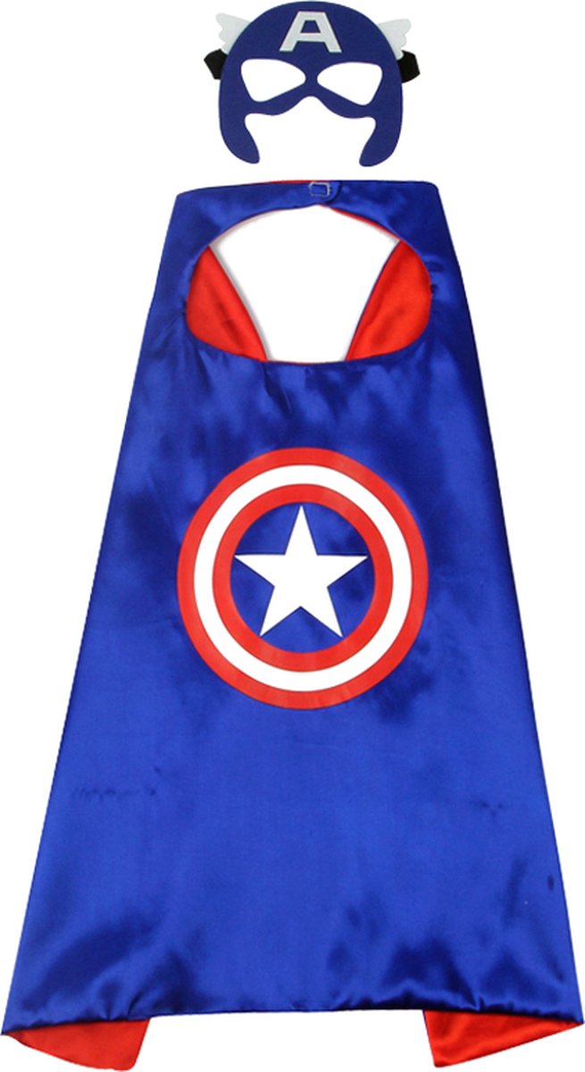 Captain America - Cape - Masker - Marvel - Avengers - Verkleedkleding - Captain America kostuum - Carnaval -