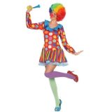 Carnavalskleding clown jurkje voor dames