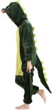 Draak Dino Krokodil (Groen) Onesie Pak Kostuum Outfit Huispak Jumpsuit Verkleedpak - Verkleedkleding - Halloween & Carnaval - SnugSquad - Kinderen & Volwassenen - Unisex - Maat L voor Lichaamslengte (168 - 175 cm)