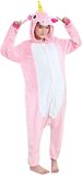 Eenhoorn Roze Onesie Pak Kostuum Outfit Huispak Jumpsuit Verkleedpak - Verkleedkleding - Halloween & Carnaval - SnugSquad - Kinderen & Volwassenen - Unisex - Maat XL voor Lichaamslengte (175 - 195 cm)