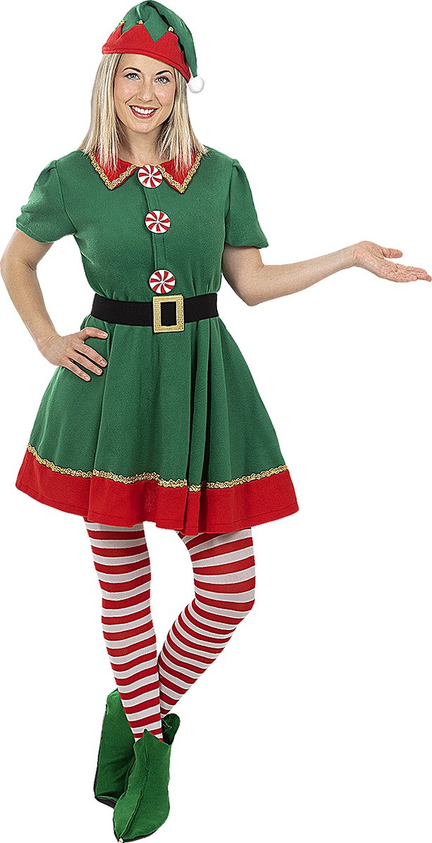 FUNIDELIA Elven kostuum voor vrouwen Kerst Elf - Maat: M - Groen