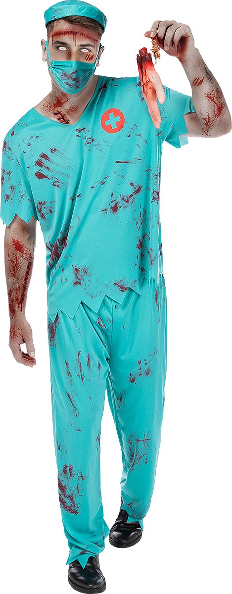 FUNIDELIA Zombie Dokter Kostuum Voor voor mannen - Maat: L - Wit