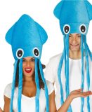 Fiestas Guirca - Blauwe octopus hoed - Carnaval - Carnaval kostuum - Carnaval accessoires