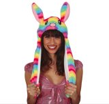 Fiestas Guirca - Bunny hoed multicolor met beweging - Carnaval - Carnaval kostuum - Carnaval accessoires