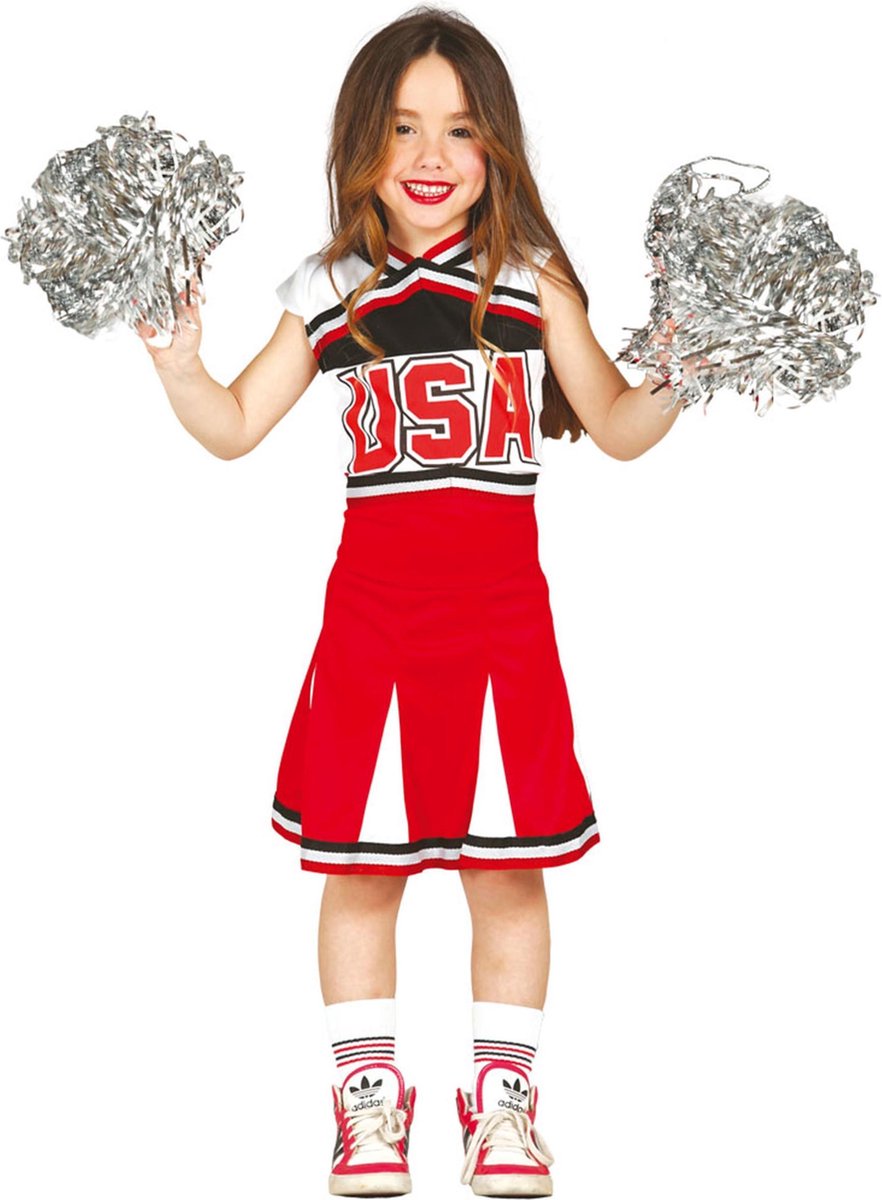 Fiestas Guirca - Cheerleader Rood - 10-12 jaar
