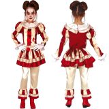 Fiestas Guirca - Striped Clown Girl (10-12 jaar) - Carnaval Kostuum voor kinderen - Carnaval - Halloween kostuum meisjes