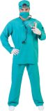 Funny Fashion - Dokter & Tandarts Kostuum - Trauma Chirurg Academisch Ziekenhuis Kostuum - Groen - Maat 52-54 - Carnavalskleding - Verkleedkleding
