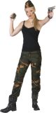 Funny Fashion - Leger & Oorlog Kostuum - Leger Dame Jenny - Vrouw - Groen - Maat 40-42 - Carnavalskleding - Verkleedkleding
