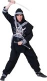 Funny Fashion - Ninja & Samurai Kostuum - Shakumi Ninja - Man - Zwart - Maat 52-54 - Carnavalskleding - Verkleedkleding