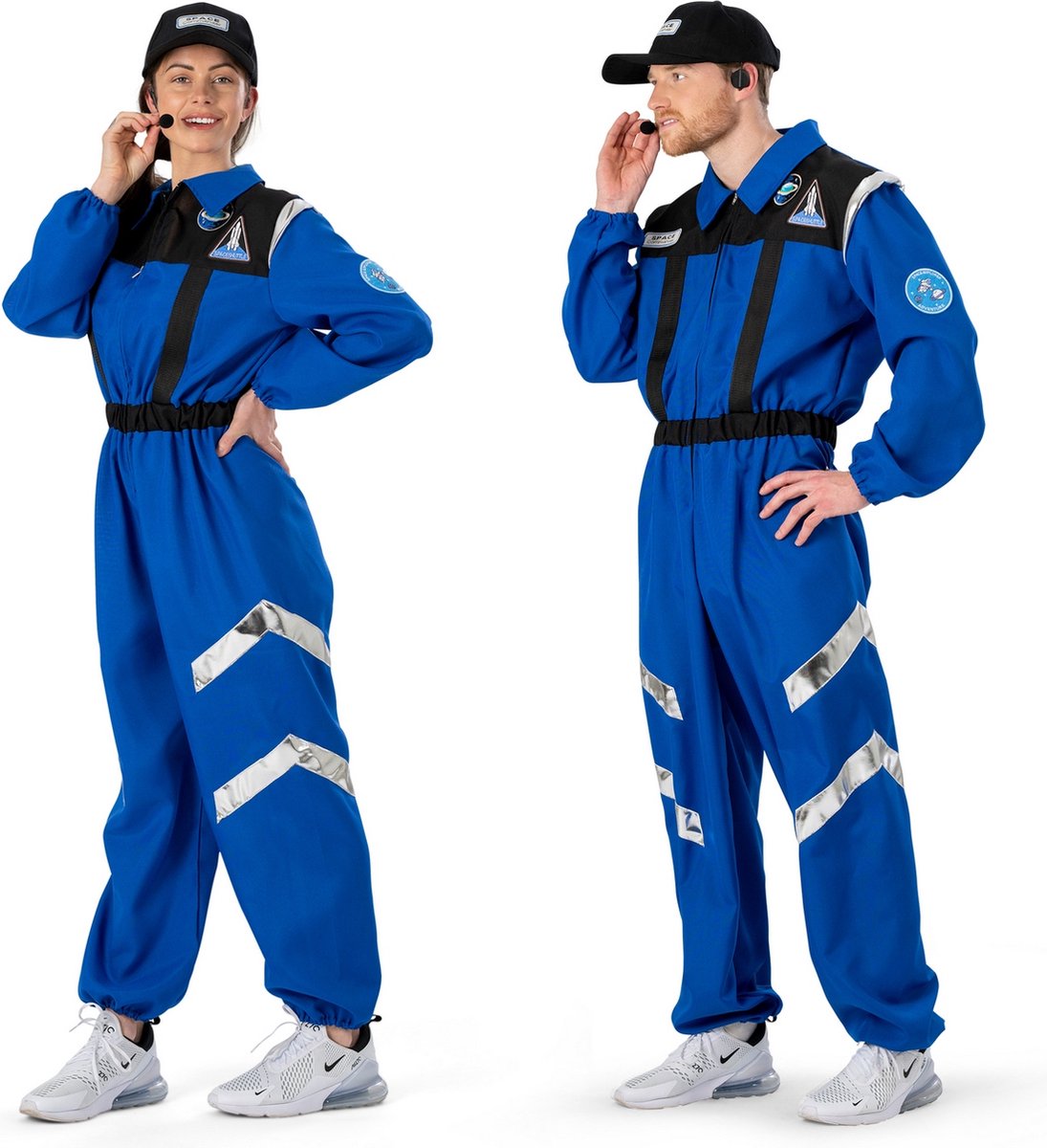 Funny Fashion - Science Fiction & Space Kostuum - Astronaut In Training Kostuum - Blauw - XXL - Carnavalskleding - Verkleedkleding
