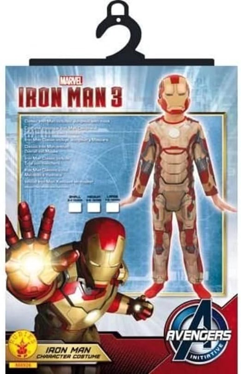 Geschenkdoos Verkleedpak Avengers Iron Man 3 Maat 122-128